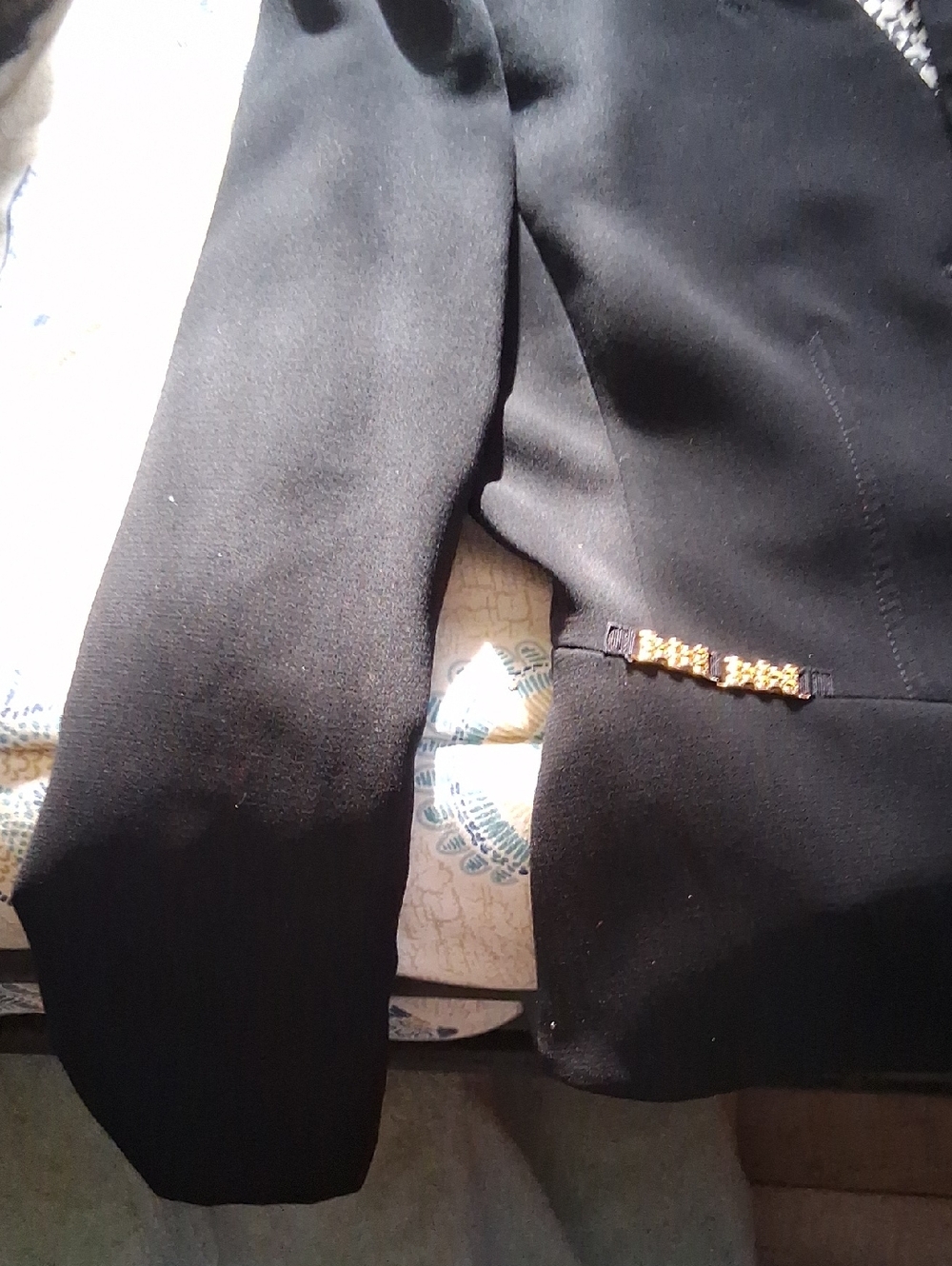Tahari Black Blazer with Gold Buttons - Picture 3 of 9